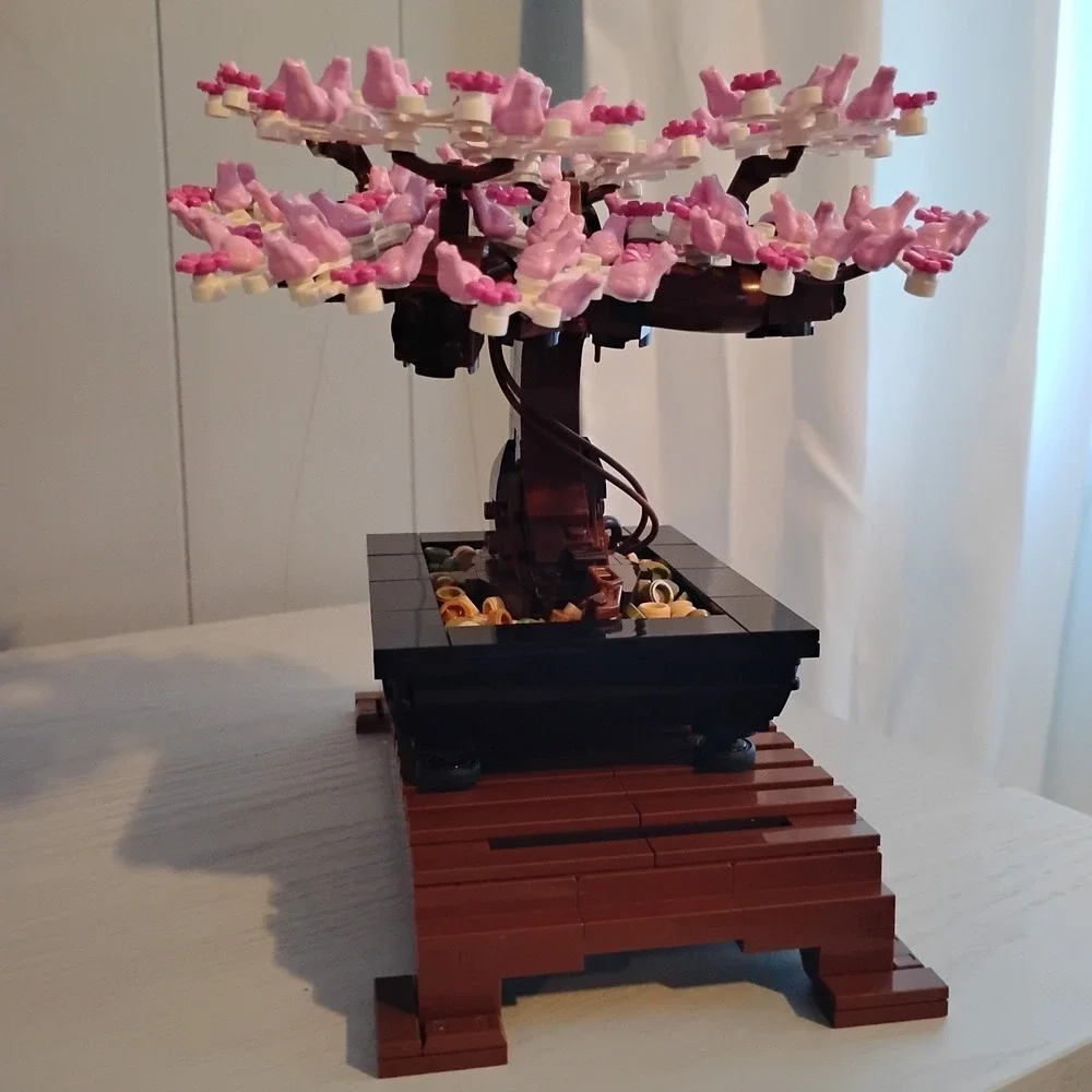LEGO Botanicals Icons Bonsai Tree 10281 W/ Instructions Pink Frog Cherry Blossom